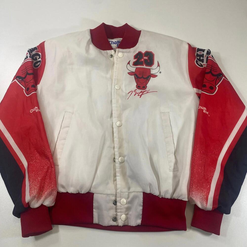 90s Chalk Line Michael Jordan Bulls Fanimation Jacket